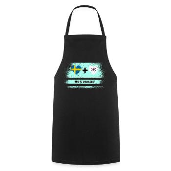 Corée du Sud et Suède 100% Parfait / Cadeau - Tablier de cuisine - noir - Devant - AI Model Male 185 dark (185cm)