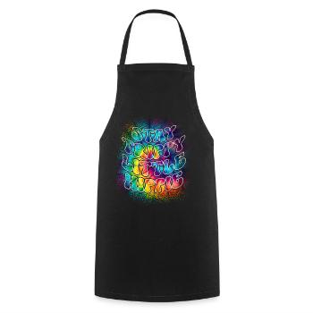 Hippie Peace Tie Dye - Kochschürze - Schwarz - Vorne - AI Model Male 185 dark (185cm)