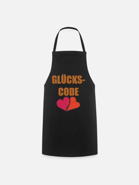 GLÜCKS CODE - Kochschürze - Schwarz