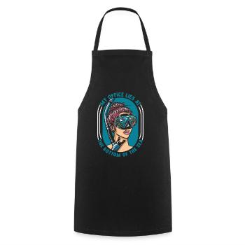My Office Lies At The Bottom Of The Sea - Cooking Apron - black - Front - AI Model Male 185 dark (185cm)
