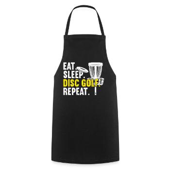 Disc Golf - Cooking Apron - black - Front - AI Model Male 185 dark (185cm)
