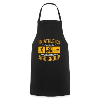 Triathlon Triathletes Don't Get Old Training Race - Cooking Apron - black - Front - AI Model Male 185 dark (185cm)