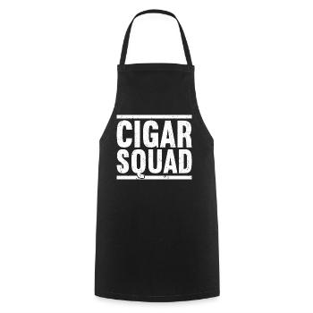 Cigar Squad - Kochschürze - Schwarz - Vorne - AI Model Male 185 dark (185cm)