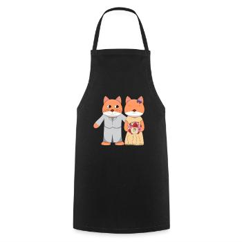 Married cat lover - Cooking Apron - black - Front - AI Model Male 185 dark (185cm)