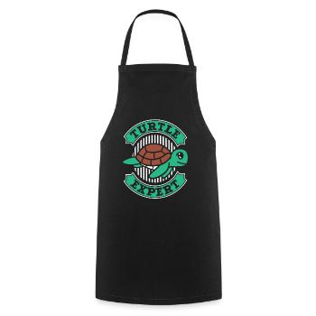 Turtle Expert Water Turtle Tortoise - Cooking Apron - black - Front - AI Model Male 185 dark (185cm)