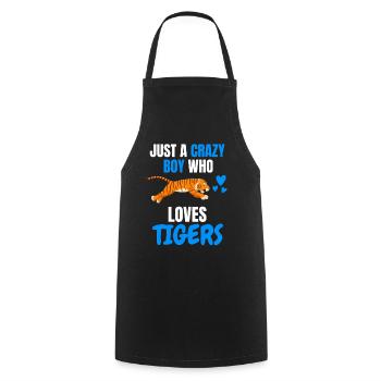 Dschungel Tier Jungen Zoo Tier Geschenk Tiger - Kochschürze - Schwarz - Vorne - AI Model Male 185 dark (185cm)
