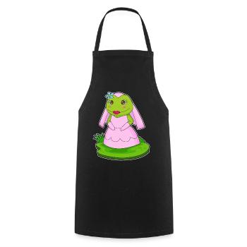 Frog Bridal Veil Wedding - Cooking Apron - black - Front - AI Model Male 185 dark (185cm)