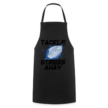 Stress Management Sport Stress Awareness Football - Cooking Apron - black - Front - AI Model Male 185 dark (185cm)