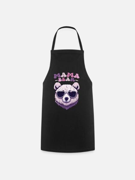 Mama Bear Sonnenbrille Kirschblüten Muttertag - Kochschürze - Schwarz