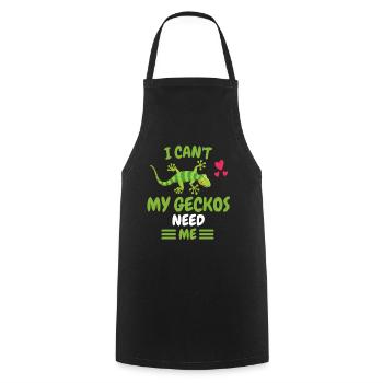 Lizard Animal Lovers Zoo Animal Gift Gecko - Cooking Apron - black - Front - AI Model Male 185 dark (185cm)