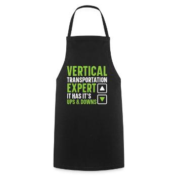 Ascenseurs d’opérateurs experts en transport vertical - Tablier de cuisine - noir - Devant - AI Model Male 185 dark (185cm)