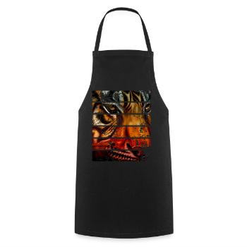Tigre - Tablier de cuisine - noir - Devant - AI Model Male 185 dark (185cm)