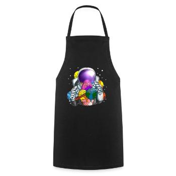 Astronauten Eiscreme Kosmonaut Eiskugeln Weltall - Kochschürze - Schwarz - Vorne - AI Model Male 185 dark (185cm)