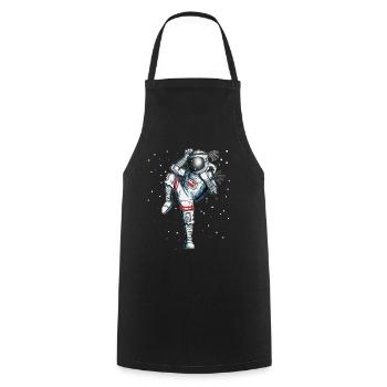 Astronaute Boxe Karaté Cosmonaute Kickboxing Space - Tablier de cuisine - noir - Devant - AI Model Male 185 dark (185cm)