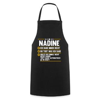Nadine - Kochschürze - Schwarz - Vorne - AI Model Male 185 dark (185cm)
