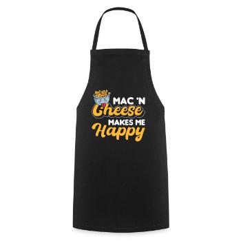 Macaroni au fromage macaroni et pâtes au fromage - Tablier de cuisine - noir - Devant - AI Model Male 185 dark (185cm)