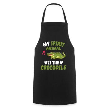 Amoureux des animaux Reptiles Animal Gift Crocodile - Tablier de cuisine - noir - Devant - AI Model Male 185 dark (185cm)