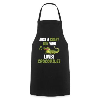 Alligator Animal Boys Reptile Gift Crocodile - Cooking Apron - black - Front - AI Model Male 185 dark (185cm)