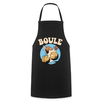 Boules player Boules ball for Bouler Petanque Boule - Cooking Apron - black - Front - AI Model Male 185 dark (185cm)