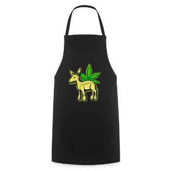 Cannabiche 05 with typo - Cooking Apron - black - Front - AI Model Male 185 dark (185cm)