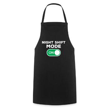Night Shift Mode On - Cooking Apron - black - Front - AI Model Male 185 dark (185cm)