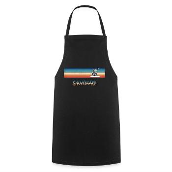 Retro Snowboard Freestyle Vintage - Kochschürze - Schwarz - Vorne - AI Model Male 185 dark (185cm)