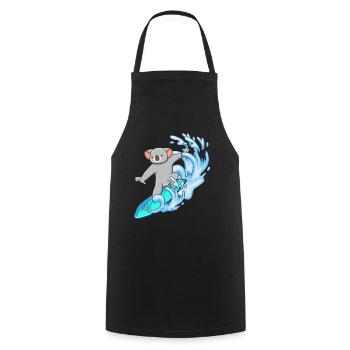 Surfing Surfboard Koala Lovers Animal Koala Bear - Cooking Apron - black - Front - AI Model Male 185 dark (185cm)
