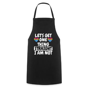 Pan Pride Heart LGBTQ Gift Funny Pansexual - Cooking Apron - black - Front - AI Model Male 185 dark (185cm)