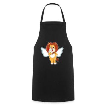 Ailes d’ange de Léo - Tablier de cuisine - noir - Devant - AI Model Male 185 dark (185cm)