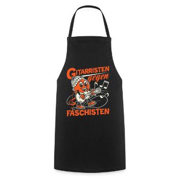 Gitarristen gegen Rassisten Punk Antirassismus - Kochschürze - Schwarz - Vorne - AI Model Male 185 dark (185cm)