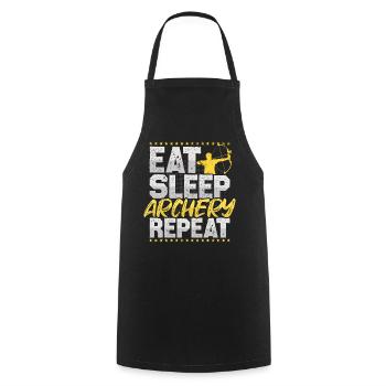 Archery Eat Sleep Repeat Archery - Cooking Apron - black - Front - AI Model Male 185 dark (185cm)
