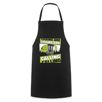 Les chaînes appellent Basket Disc Disc Golfer - Tablier de cuisine - noir - Devant - AI Model Male 185 dark (185cm)