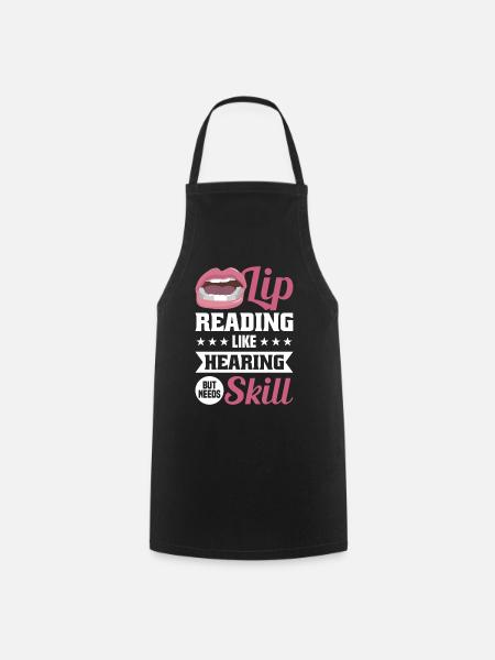 Deaf Deaf Sign Language Deaf Pride - Cooking Apron - black
