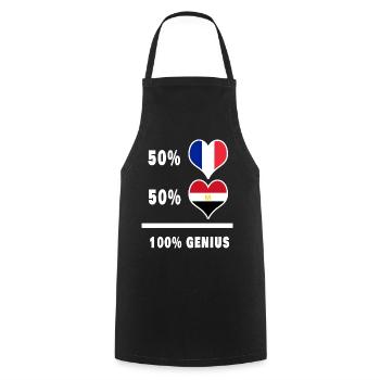 Égypte et France 100% génial Drapeaux Design - Tablier de cuisine - noir - Devant - AI Model Male 185 dark (185cm)