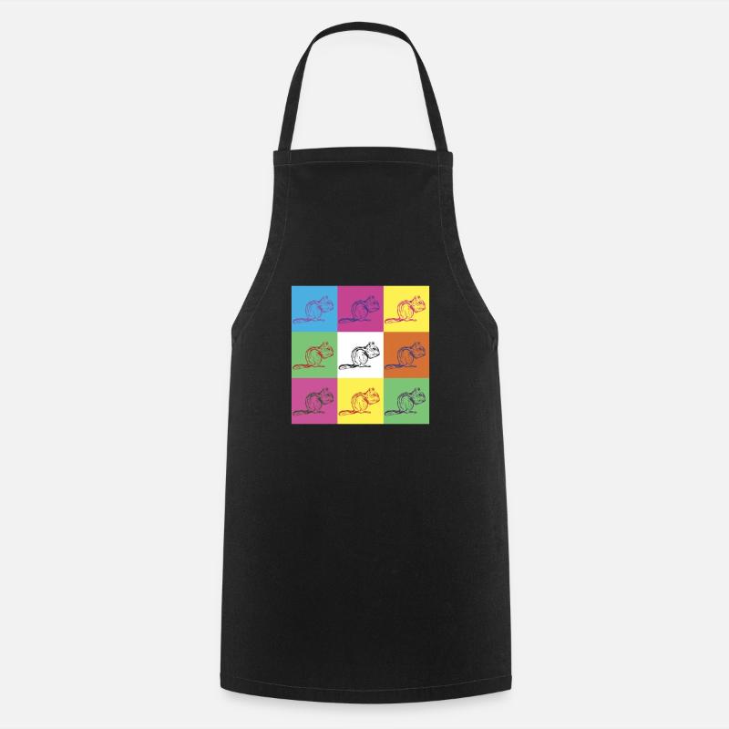 Eichhörnchen Design - Kochschürze - Schwarz