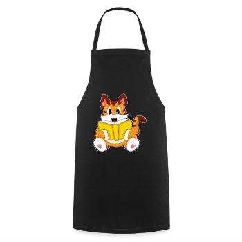 Livre des nerds du tigre - Tablier de cuisine - noir - Devant - AI Model Male 185 dark (185cm)