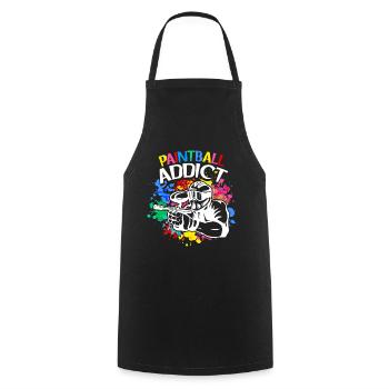 Paintball Addict Colorful Color Team Sports Paintball - Cooking Apron - black - Front - AI Model Male 185 dark (185cm)