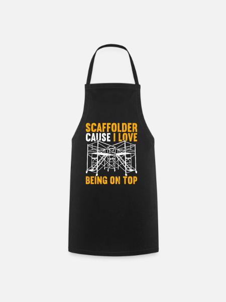 Scaffold Scaffolding Scaffolder - Cooking Apron - black