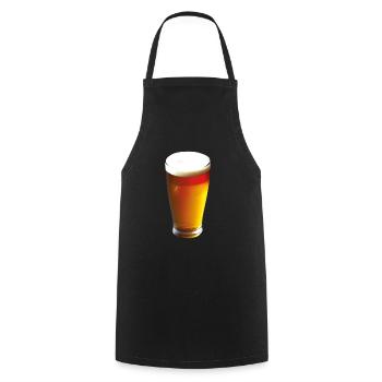 Bier Glas Schaum Alkohol Trinker - Kochschürze - Schwarz - Vorne - AI Model Male 185 dark (185cm)