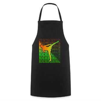 Kickboxer Arts Martiaux Kickboxing Kickboxen - Tablier de cuisine - noir - Devant - AI Model Male 185 dark (185cm)