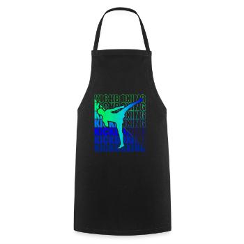 Kickboxer Martial Arts Kickboxing Kickboxen - Kochschürze - Schwarz - Vorne - AI Model Male 185 dark (185cm)