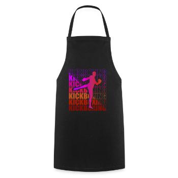 Kickboxer Arts Martiaux Kickboxing Kickboxen - Tablier de cuisine - noir - Devant - AI Model Male 185 dark (185cm)