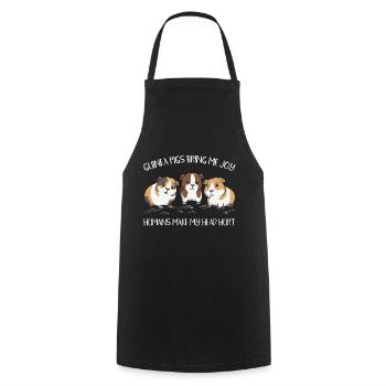 Rodent Guinea Lover Guinea - Cooking Apron - black - Front - AI Model Male 185 dark (185cm)