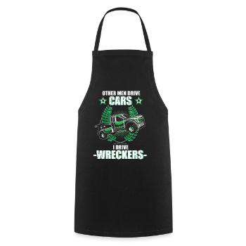Tow truck tow truck towing service profession - Cooking Apron - black - Front - AI Model Male 185 dark (185cm)