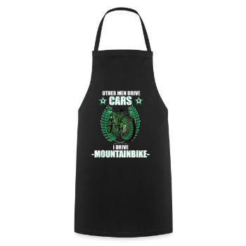 Mountain Bike Bike Mountains Cyclist Gift - Cooking Apron - black - Front - AI Model Male 185 dark (185cm)