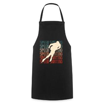 Speed Skating Winter Sports Short Track Skating - Cooking Apron - black - Front - AI Model Male 185 dark (185cm)
