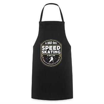 Speed Skating A Bad Day Speed Skating Is Skaters - Cooking Apron - black - Front - AI Model Male 185 dark (185cm)