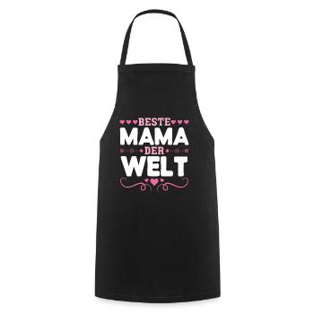 Pour la meilleure maman du monde! Pour la fête des mères - Tablier de cuisine - noir - Devant - AI Model Male 185 dark (185cm)