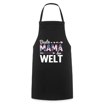 Pour la meilleure maman du monde! Pour la fête des mères - Tablier de cuisine - noir - Devant - AI Model Male 185 dark (185cm)
