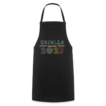 Ausbildung 2023 Abschluss bestanden Vintage Azubi - Kochschürze - Schwarz - Vorne - AI Model Male 185 dark (185cm)